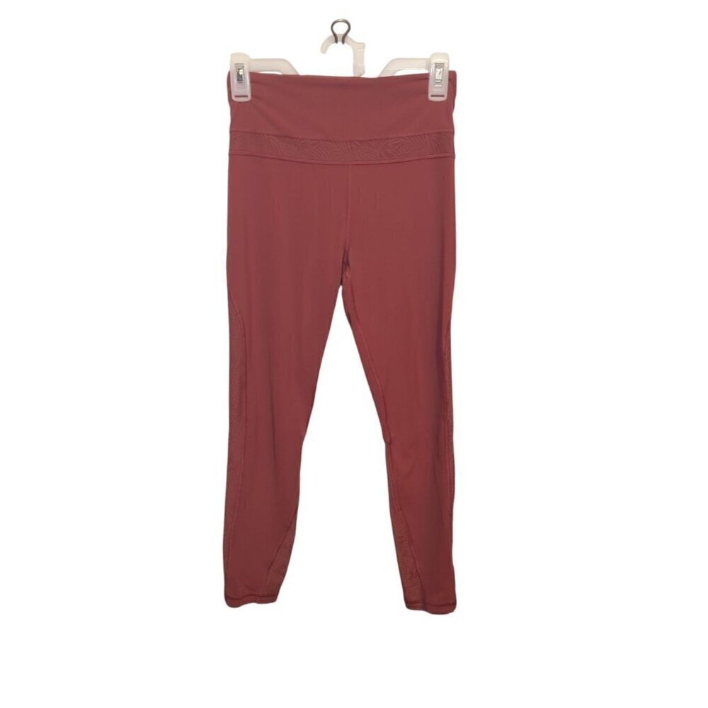 Athleta Luxe Lace Mesh 7/8 Tight Victorian Berry Women's Size Small #631865